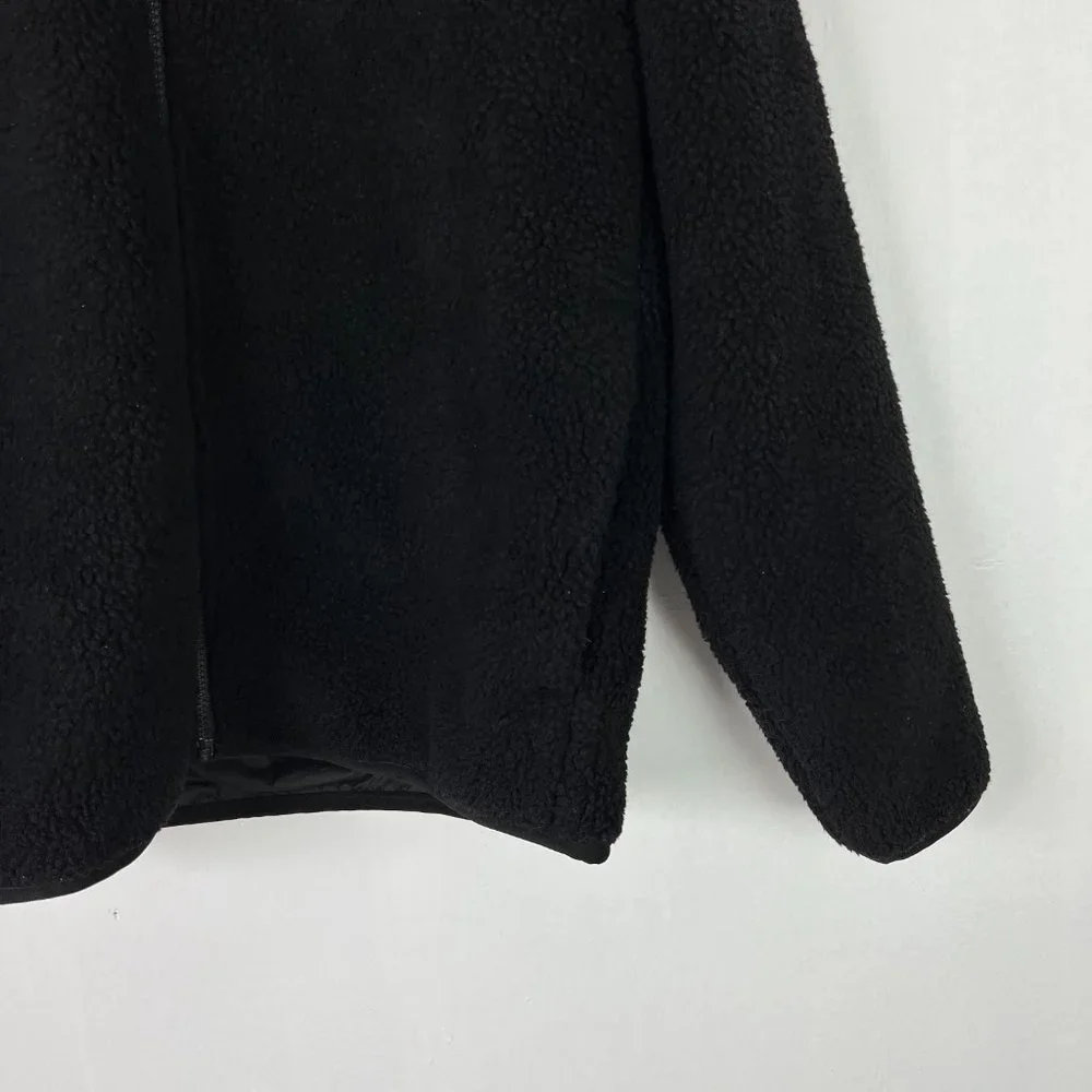 Theory Glacial Fleece Jacket Full Zip Black Size Medium M - Picture 5 of 16